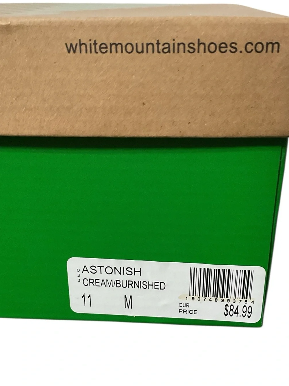 White Mountain “Astonish” Cream Strappy Platform Sandal RT $85 4” Heel